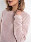 Джемпер рукав со сброкой (розовый с люрексом)
