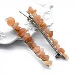 Женская заколка для волос с беломоритом 6,5*0,8*1,3см