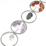 Древо жизни 7 чакр с минералами для гармонизации помещений цв.серебро, 70см