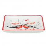 MILLIMI Снегири Блюдо квадратное 15х15х2,9см, керамика