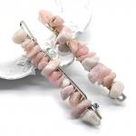 Женская заколка для волос с опалом розовым 6,5*0,8*1,3см