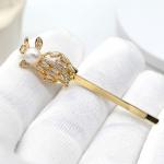 Заколка для волос с жемчугом 12*60мм