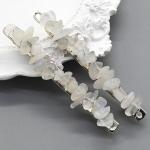 Женская заколка для волос с лунным камнем (Адуляр) 6,5*0,8*1,3см