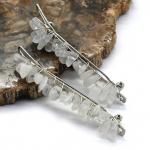 Женская заколка для волос с лунным камнем (Адуляр) 6,5*0,8*1,3см