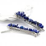 Женская заколка для волос с лазуритом 6,5*0,8*1,3см