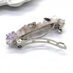 Заколка для волос с аметист светлый 6*1,5*1,5см