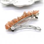 Заколка для волос с беломоритом 6*1,5*1,5см