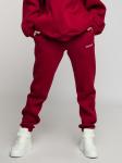 Брюки джоггеры женские бордовые с начесом