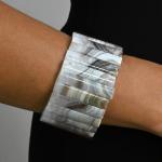 Браслет из Агата кружевного сегмент 40*9мм, 129,5г