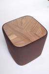 Пуфик дизайнерский коричневый (шпон ореха)