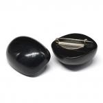 Брошь из обсидиана 25*20мм