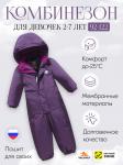 Комбинезон подростковый зимний для девочки фиолетового цвета 9402F