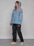 Горнолыжная куртка женская зимняя голубого цвета 2272Gl