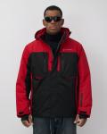 Горнолыжная куртка мужская зимняя красного цвета 7616Kr