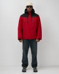 Горнолыжная куртка мужская зимняя красного цвета 7611Kr