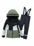 Горнолыжный костюм зимний для мальчика цвета хаки 9517Kh