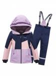Горнолыжный костюм зимний для девочки фиолетового цвета 9518F