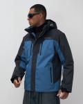 Горнолыжная куртка мужская зимняя синего цвета 7612S