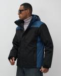 Горнолыжная куртка мужская зимняя черного цвета 7611Ch