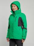 Горнолыжная куртка женская зимняя зеленого цвета 3105Z