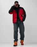 Горнолыжная куртка мужская зимняя красного цвета 7612Kr