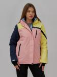 Горнолыжная куртка женская зимняя персикового цвета 16_1P