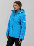 Горнолыжная куртка женская зимняя голубого цвета 01_1Gl
