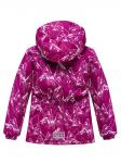 Горнолыжный костюм детский для девочки малинового цвета 9206M