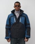 Горнолыжная куртка мужская зимняя темно-синего цвета 7613TS