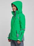 Горнолыжная куртка женская зимняя зеленого цвета 2316Z