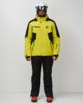 Горнолыжный костюм мужской зимний желтого цвета 02381J