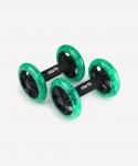 Ролики для пресса раздельные STARFIT RL-107, черный/ярко-зеленый