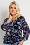 Блузка женская  1986/16/Темно-синий