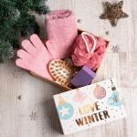 Новогодний подарочный набор «Этель» Love winter, 5 предметов, полотенце 30?60 см, мочалка, массажёр