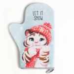 Варежка-прихватка Winter fun, 20?28 см, саржа, 100% хлопок, ватин 250 г/м?