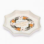 Блюдо новогоднее «Счастья в новом году», 21?21?3 см, ручная работа