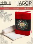 Набор новогодних махровых полотенец «Этель. Всё сбудется» 30?30 см - 3 шт., хлопок 100%
