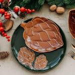 Блюдо новогоднее «Зимний лес», d=27 см