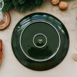 Блюдо новогоднее «Зимний лес», d=27 см