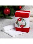 Набор махровых полотенец «Этель» Merry christmas, 30?30 см - 3 шт., 340 г/м?, хлопок 100%