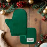 Набор кухонный «Этель» New year collection цвет зелёный, варежка 18?29 см, прихватка 19?19 см,100% хлопок