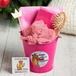 Набор подарочный «Этель. Милая, с Новым годом», 6 предметов, полотенце, мочалка, расчёска