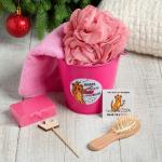 Набор подарочный «Этель. Милая, с Новым годом», 6 предметов, полотенце, мочалка, расчёска