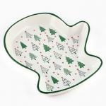 Блюдо новогоднее «Зимний лес», 20?17.5?3 см, ручная работа