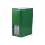 Банка для чая зелёная GUT с окошком ( д151мм х ш101мм х в211мм ) 78001