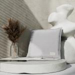 Подушка Этель, 45?45+1 см, светло-серая, 100% хлопок