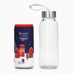 Бутылка для воды в чехле новогодняя «Зима - время чудес», 350 мл