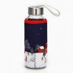 Бутылка для воды в чехле новогодняя «Зима - время чудес», 350 мл