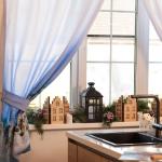 Комплект штор для кухни с подхватами «Рождественский вечер» 145?180 см-2 штуки, 100% п/э