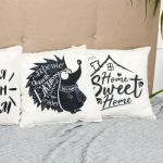 *Подушка декоративная с фотопечатью 40х40 см, ткань смесовая, 'Sweet home'